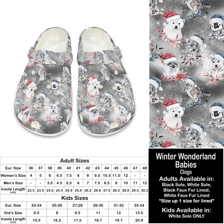 PREORDER Custom Clogs - Winter Wonderland Babies - Closes 21 Sep - ETA late Dec 2024 Clogs