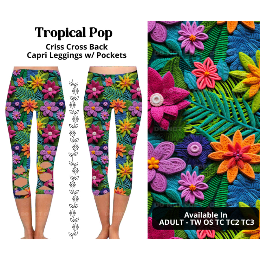 Preorder Custom Criss Cross Capri Leggings - Closes 27 Mar - ETA mid Jul 2025 Leggings