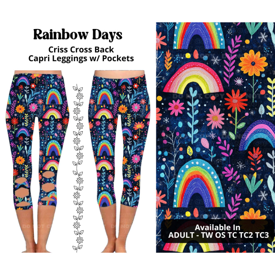 Preorder Custom Criss Cross Capri Leggings - Closes 27 Mar - ETA mid Jul 2025 Leggings