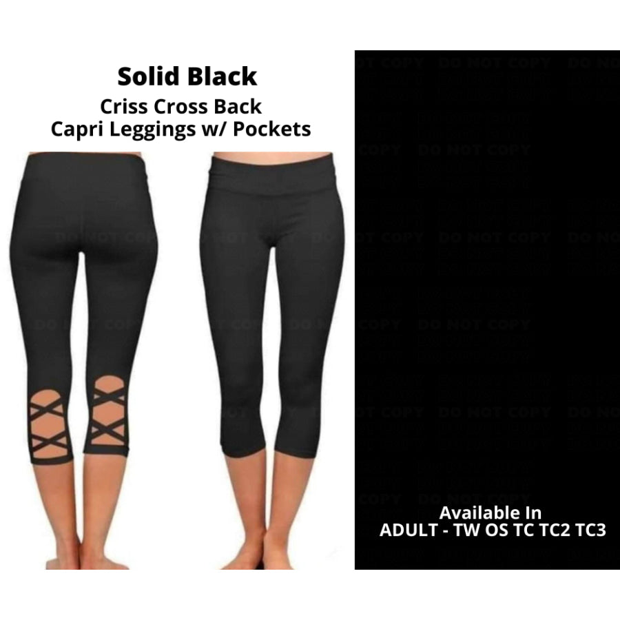 PREORDER Custom Criss Cross Capri Leggings - Closes 29 Jan - ETA late Apr 2025 Leggings