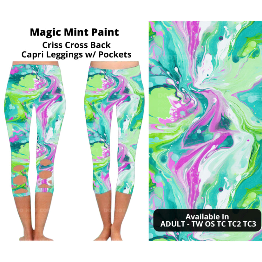 PREORDER Custom Criss Cross Capri Leggings - Closes 29 Jan - ETA late Apr 2025 Leggings