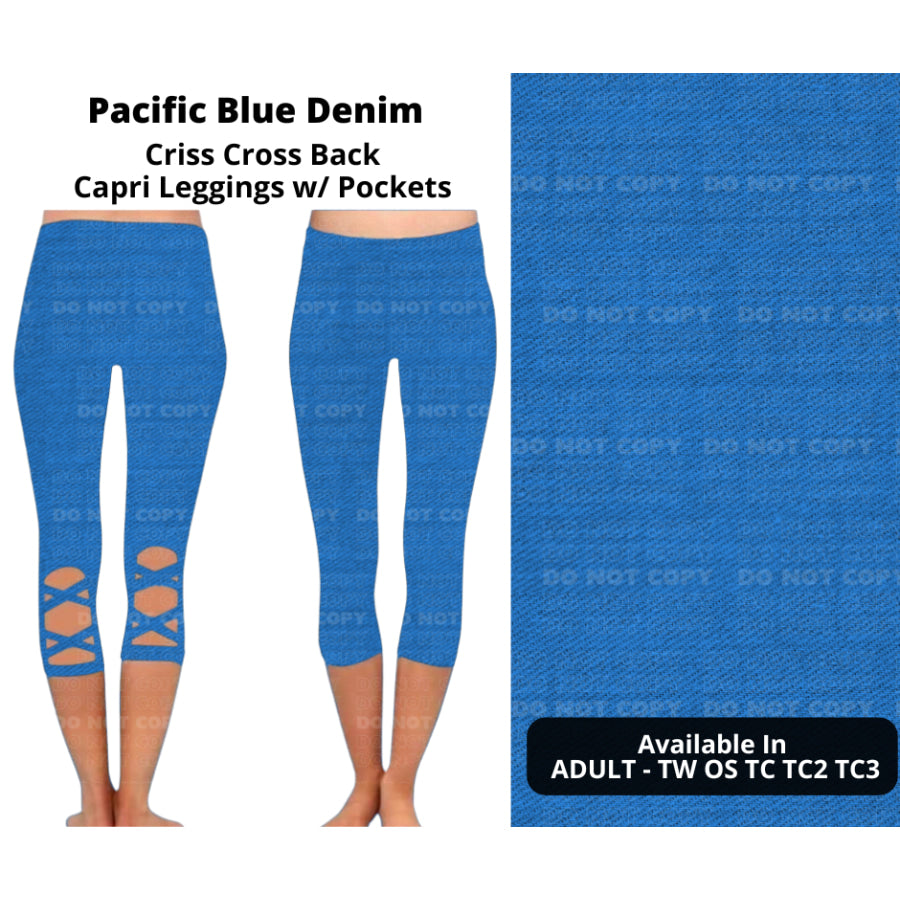 PREORDER Custom Criss Cross Capri Leggings - Closes 29 Jan - ETA late Apr 2025 Leggings