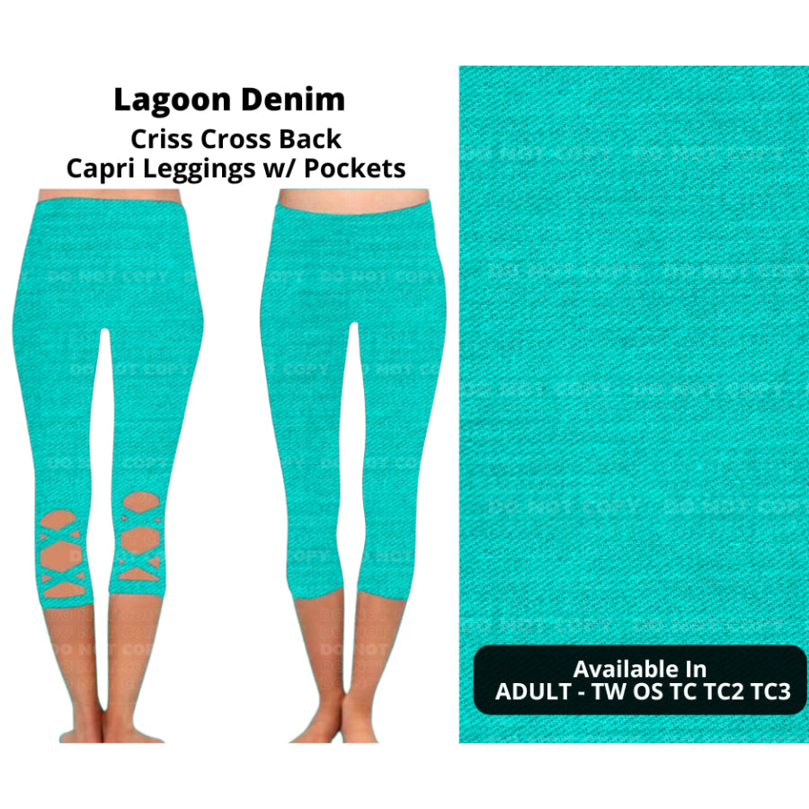 PREORDER Custom Criss Cross Capri Leggings - Closes 29 Jan - ETA late Apr 2025 Leggings