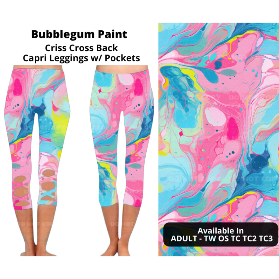 PREORDER Custom Criss Cross Capri Leggings - Closes 29 Jan - ETA late Apr 2025 Leggings