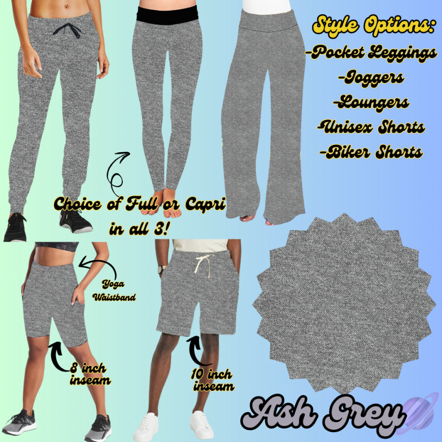 PREORDER Custom Denim Print Styles - Ash Grey - Closes 24 Jan - ETA late Apr 2025 Leggings