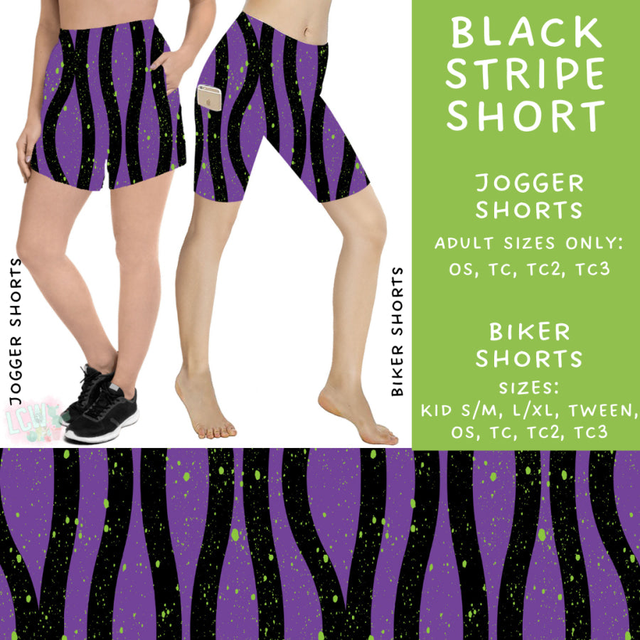Preorder Custom Design ALL STYLES - Black Stripe - Closes 5 Jul - ETA mid Oct 2024 Leggings