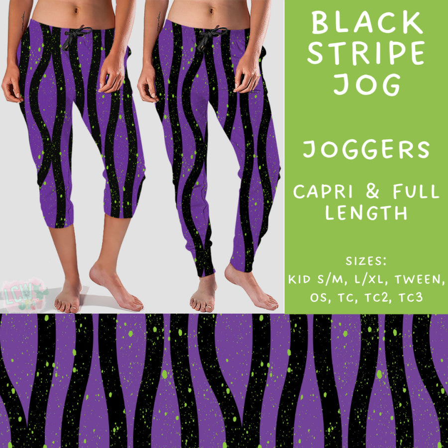 Preorder Custom Design ALL STYLES - Black Stripe - Closes 5 Jul - ETA mid Oct 2024 Leggings