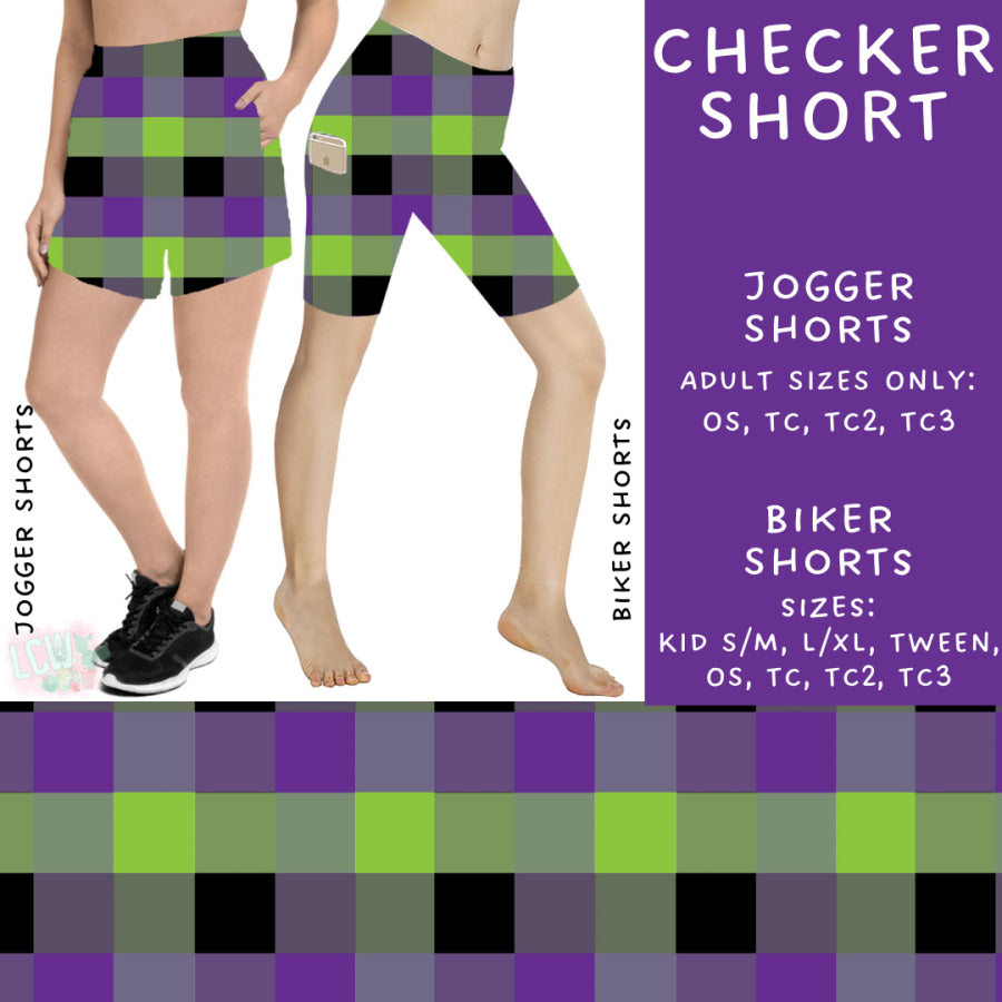 Preorder Custom Design ALL STYLES - Checker - Closes 5 Jul - ETA mid Oct 2024 Leggings