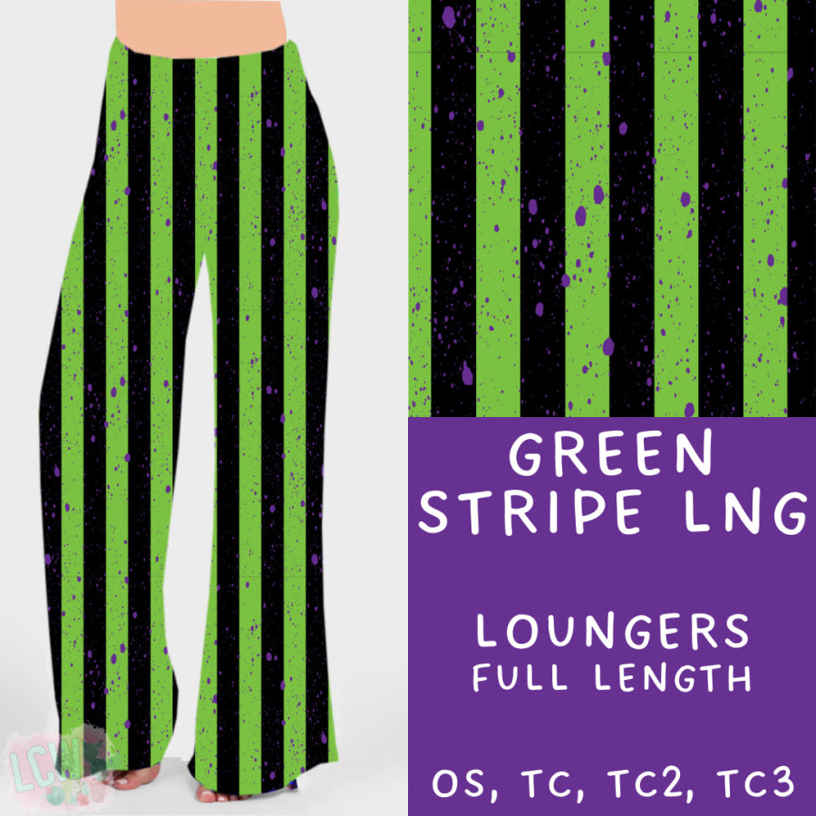 Preorder Custom Design ALL STYLES - Green Stripe - Closes 5 Jul - ETA mid Oct 2024 Leggings