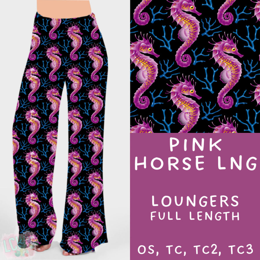 Preorder Custom Design ALL STYLES - Pink Horse - Closes 8 Jul - ETA early Nov 2024 Leggings