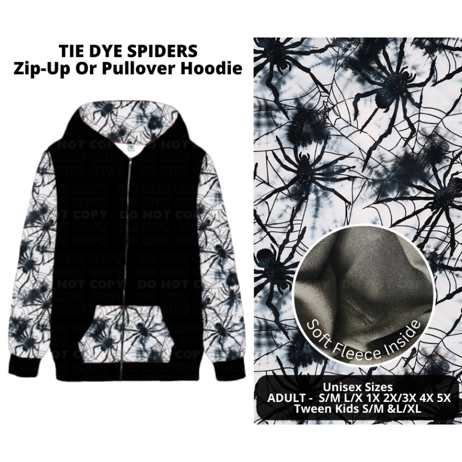 Preorder Custom Design Cardigans / Faux Denim Leggings / Hoodies - Tie Dye Spiders - Closes 11 Jul - ETA early Nov 2024 Cardigan