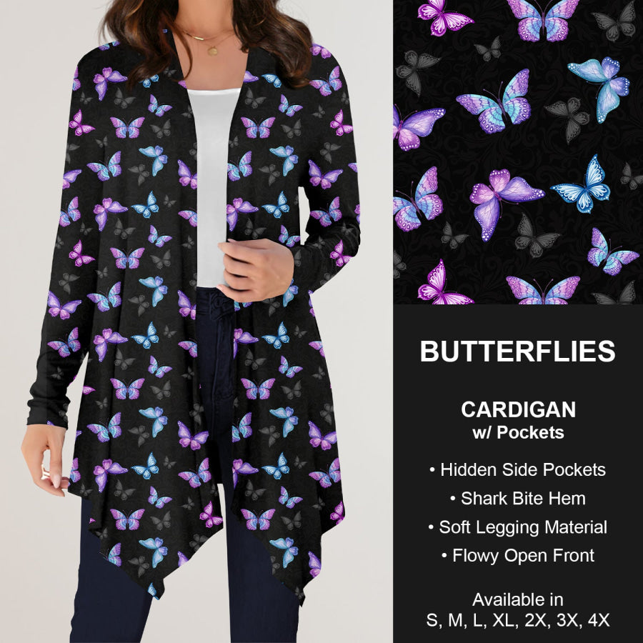 Preorder Custom Design Cardigans with Pockets - Butterflies - Closes 12 Jul Cardigan