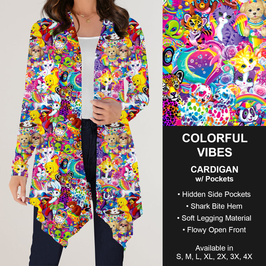 Preorder Custom Design Cardigans with Pockets - Colourful Vibes - Closes 12 Jul Cardigan