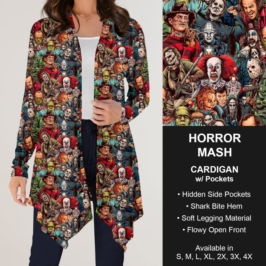 Preorder Custom Design Cardigans with Pockets - Horror Mash - Closes 12 Jul Cardigan