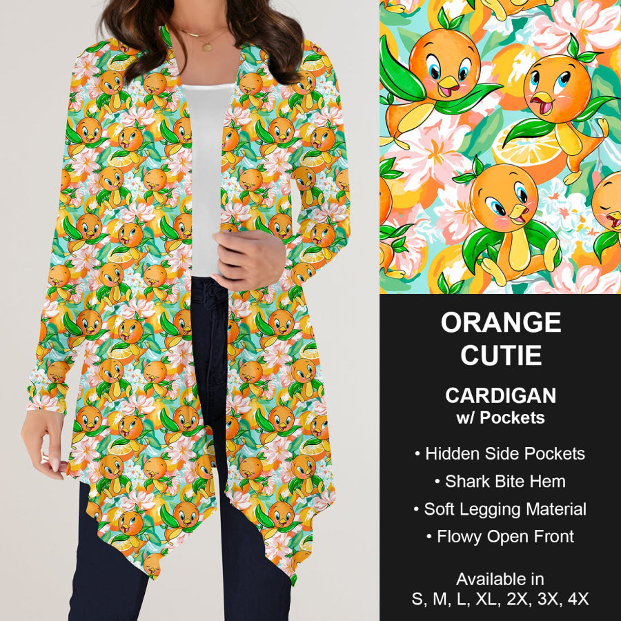 Preorder Custom Design Cardigans with Pockets - Orange Cutie - Closes 12 Jul Cardigan