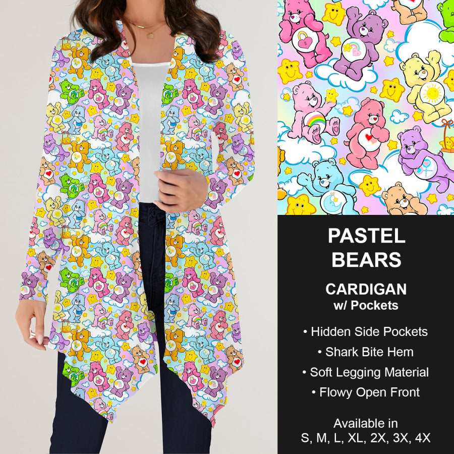 Preorder Custom Design Cardigans with Pockets - Pastel Bears - Closes 12 Jul Cardigan