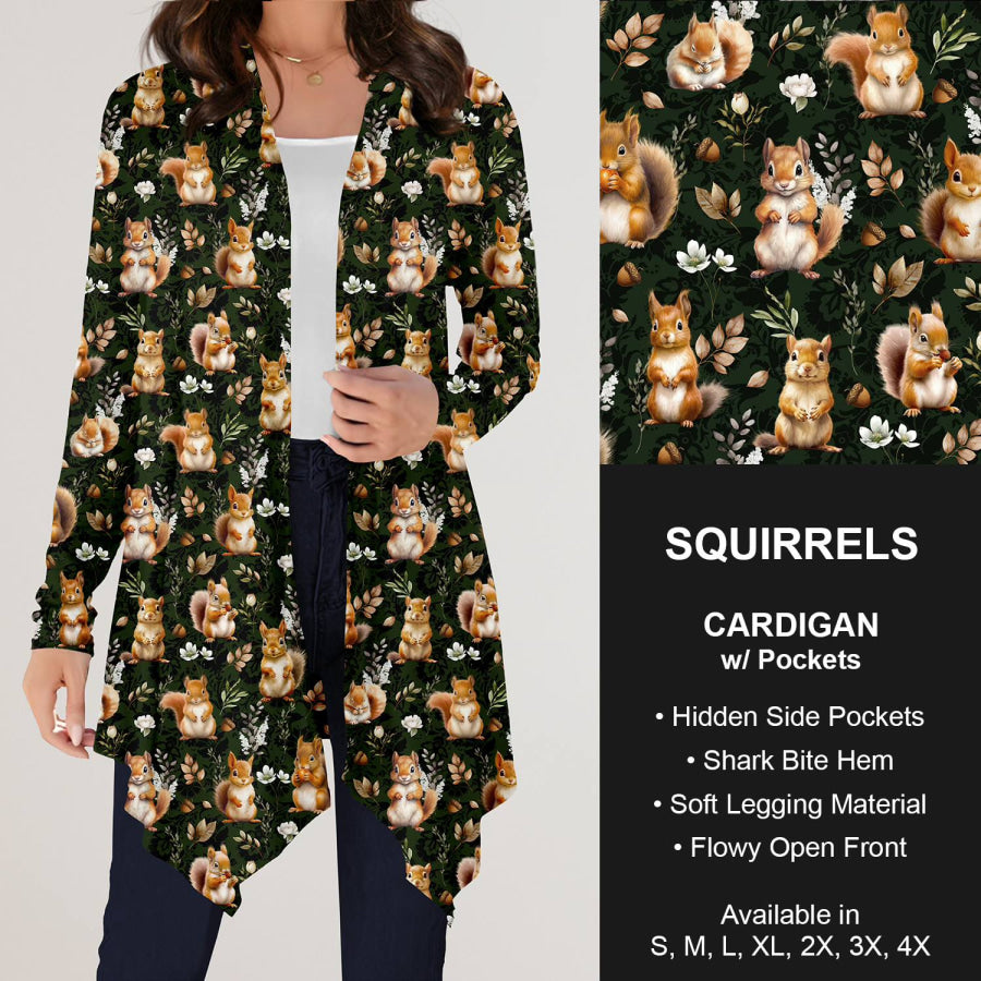 Preorder Custom Design Cardigans with Pockets - Squirrels - Closes 12 Jul Cardigan
