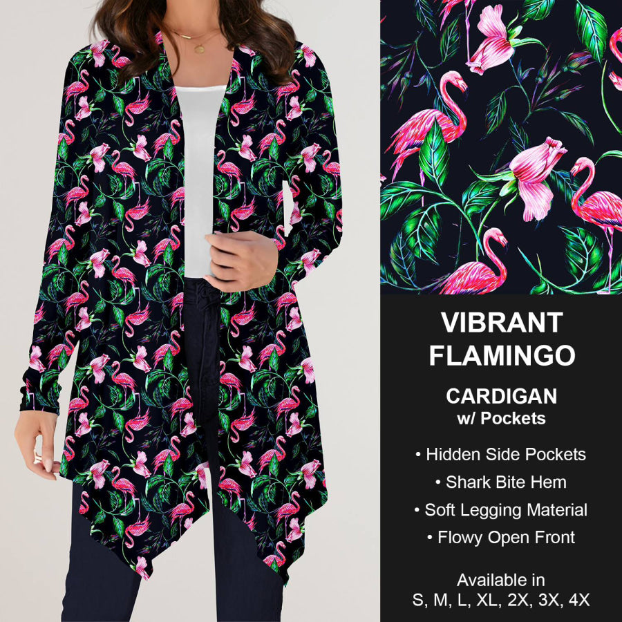 Preorder Custom Design Cardigans with Pockets - Vibrant Flamingo - Closes 12 Jul Cardigan