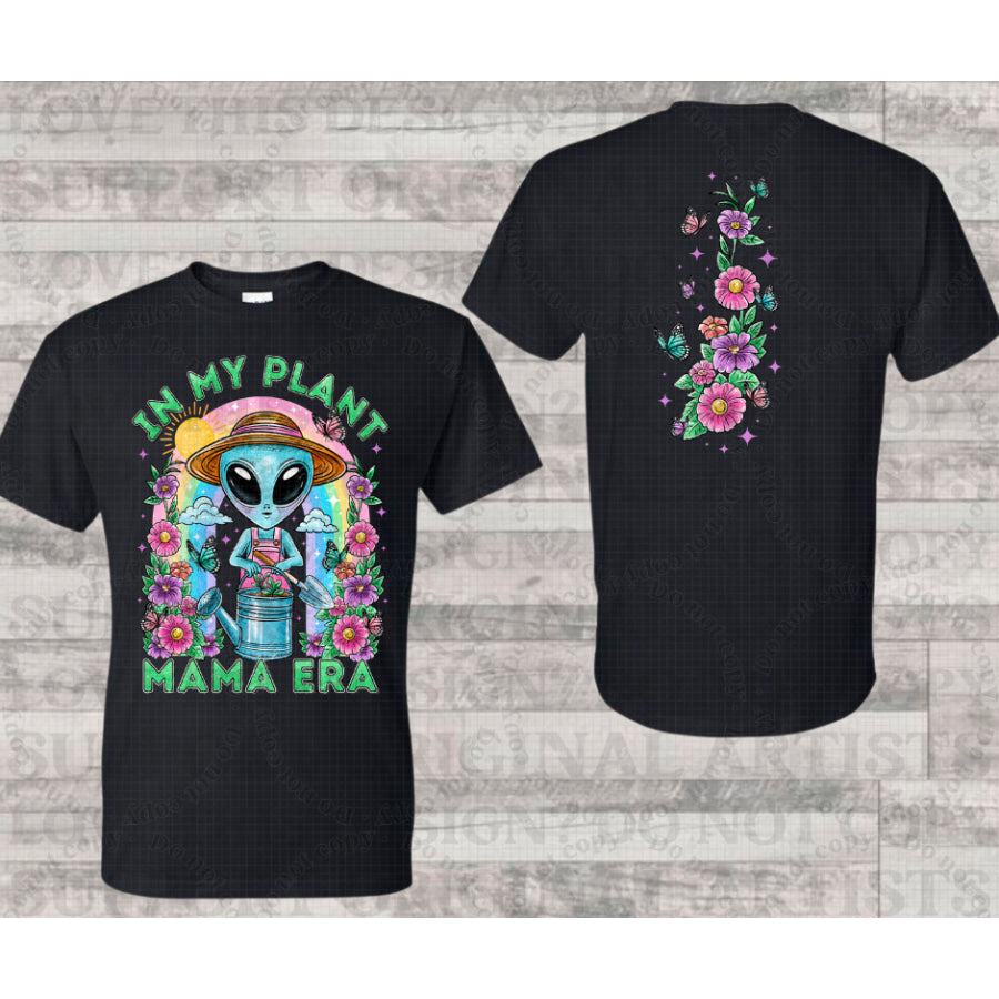 PREORDER Custom Design Graphic Tops - Alien Plant Mama - 4 week ETA T Shirts