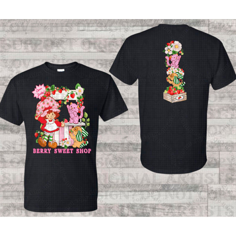 PREORDER Custom Design Graphic Tops - Berry Sweet Shop - 4 week ETA T Shirts
