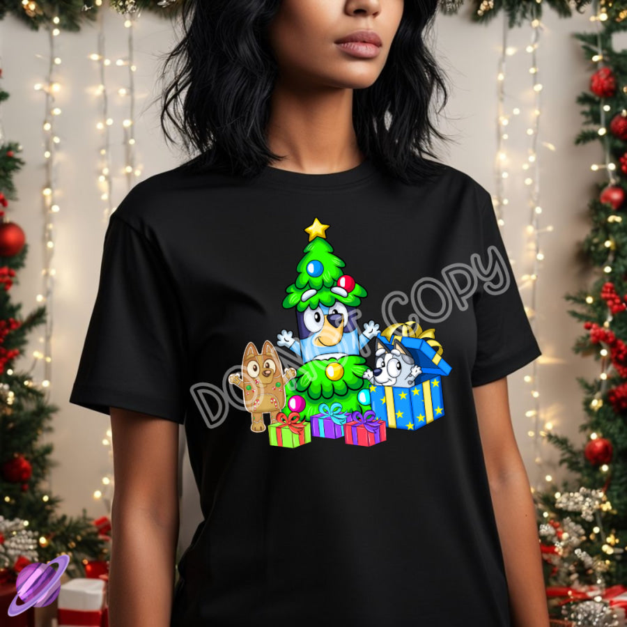 PREORDER Custom Design Graphic Tops - Dog Xmas - Closes 1 Oct - ETA late Dec 2024 T Shirts