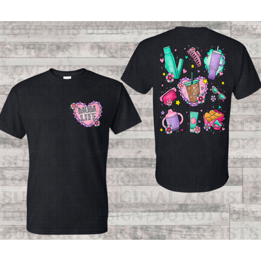 PREORDER Custom Design Graphic Tops - Mom Life - 4 week ETA T Shirts