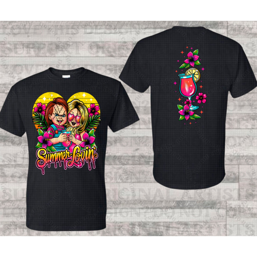 PREORDER Custom Design Graphic Tops - Summer Lovin’ - 4 week ETA T Shirts