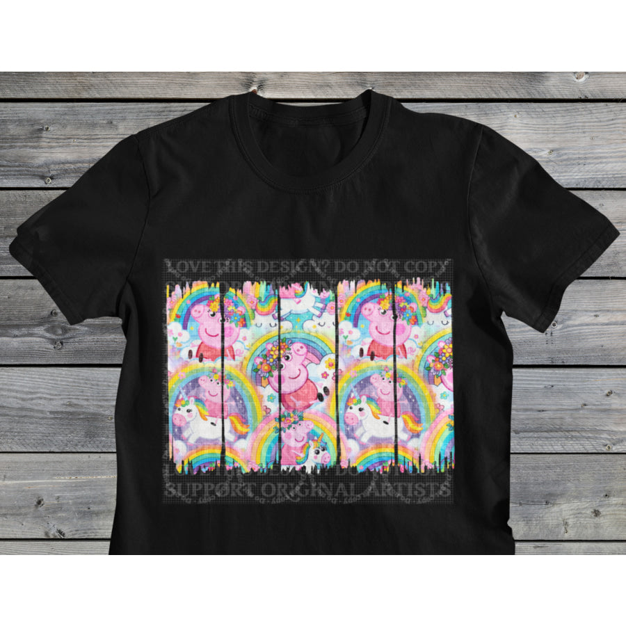 PREORDER Custom Design Graphic Tops - Unicorn Pig - 4 week ETA T Shirts