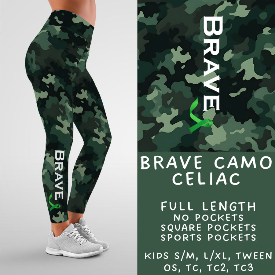 Preorder Custom Design Leggings / Joggers - Brave Camo Celiac - Closes 15 May - ETA early Sep 2024 Leggings