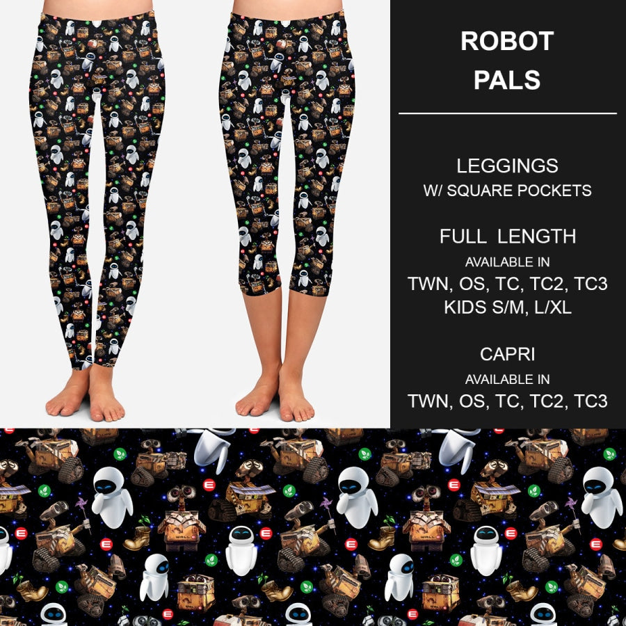 Sandee Rain Boutique - PREORDER Custom Design Leggings / Joggers / Loungers  with Pockets - Robot - Sandee Rain Boutique