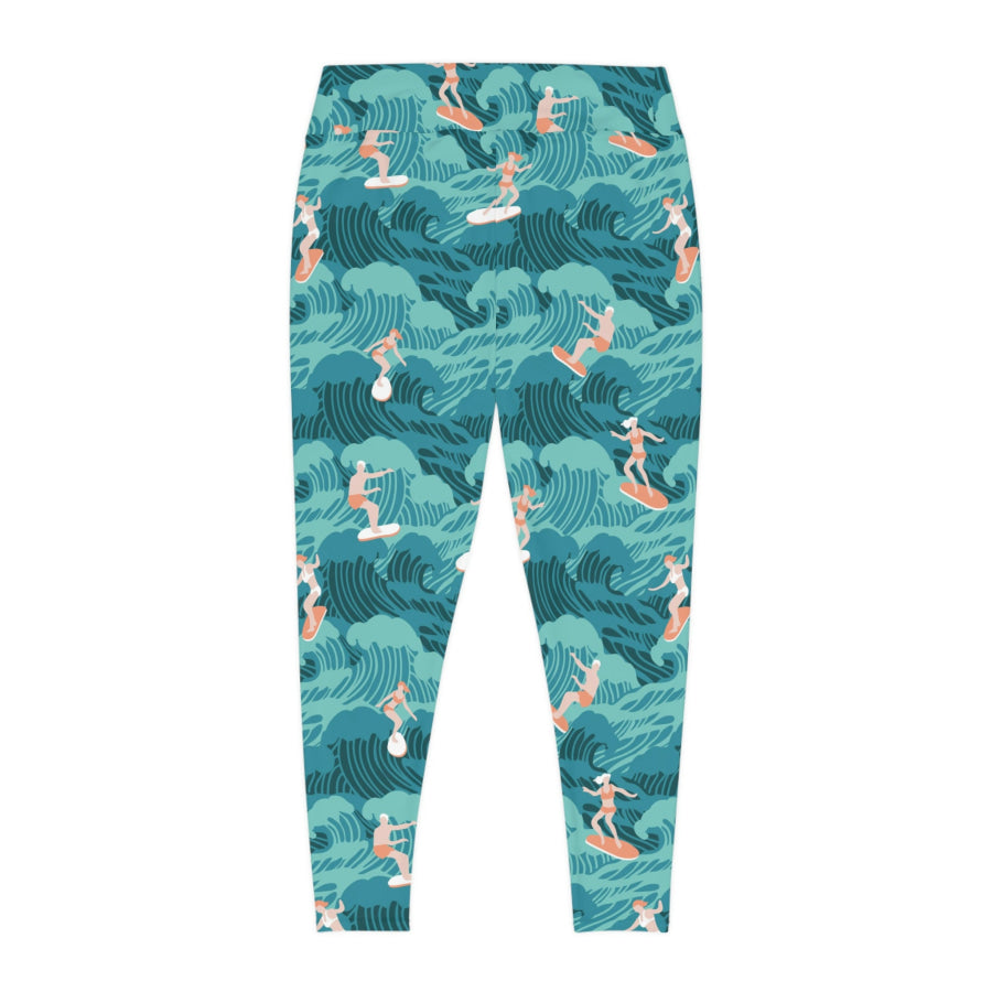 Preorder Custom Design Plus Size Leggings - Aussie Surf All Over Prints