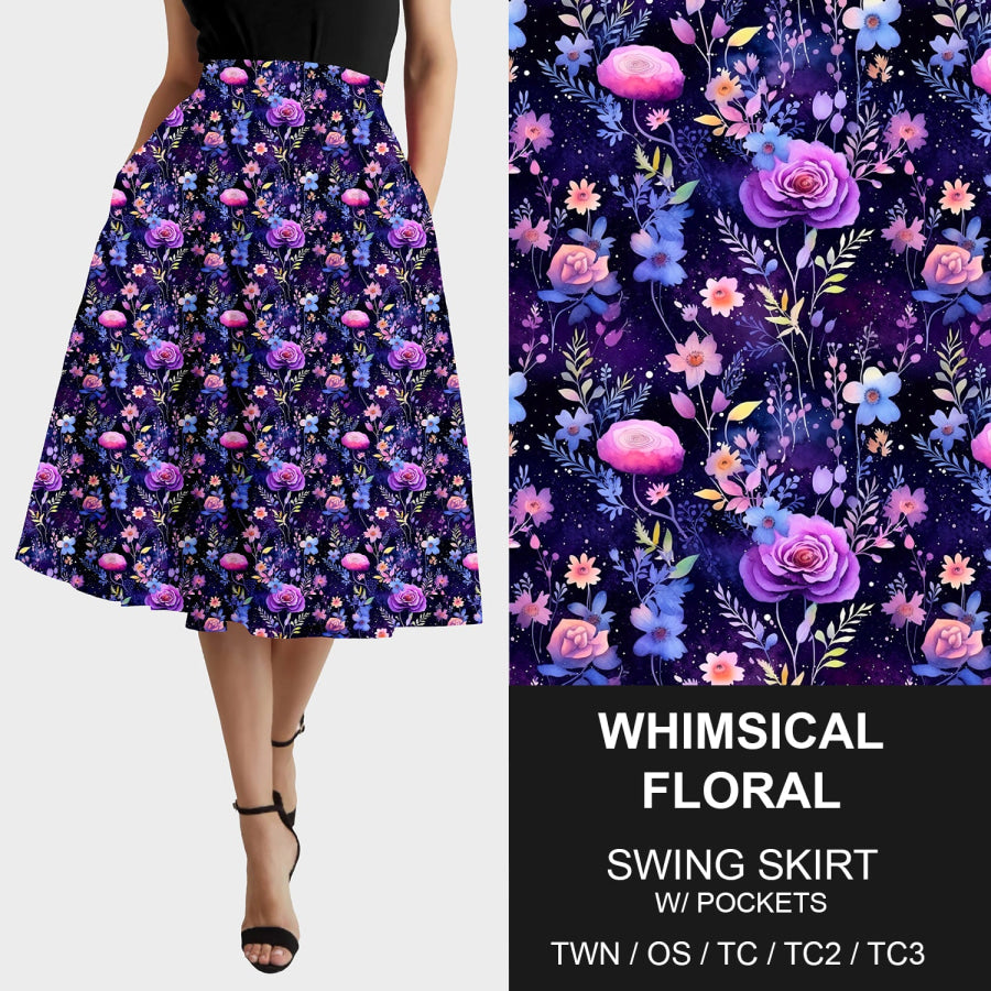 PREORDER Custom Design Swing Skirts with Pockets - Whimsical Floral Closes 5 Apr ETA late July 2024 Loungewear