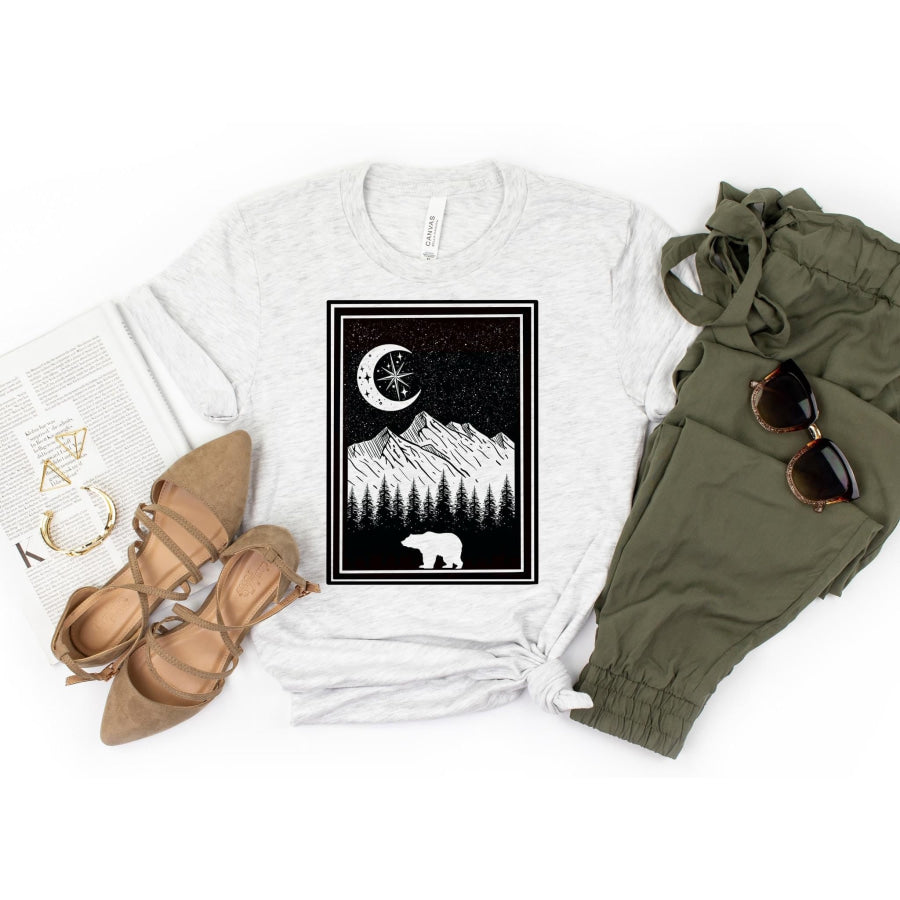 PREORDER Custom Design T-Shirts - Bear Moon - ETA 4-6 weeks T Shirts
