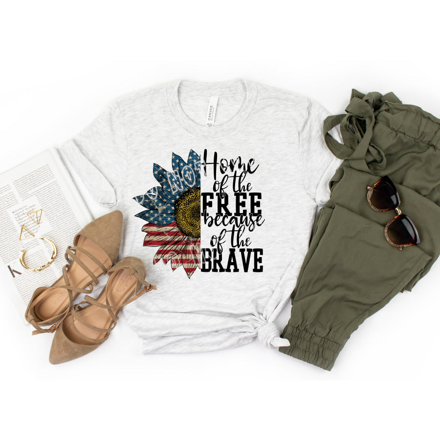 PREORDER Custom Design T-Shirts - Because Of The Brave - ETA 4-6 weeks T Shirts