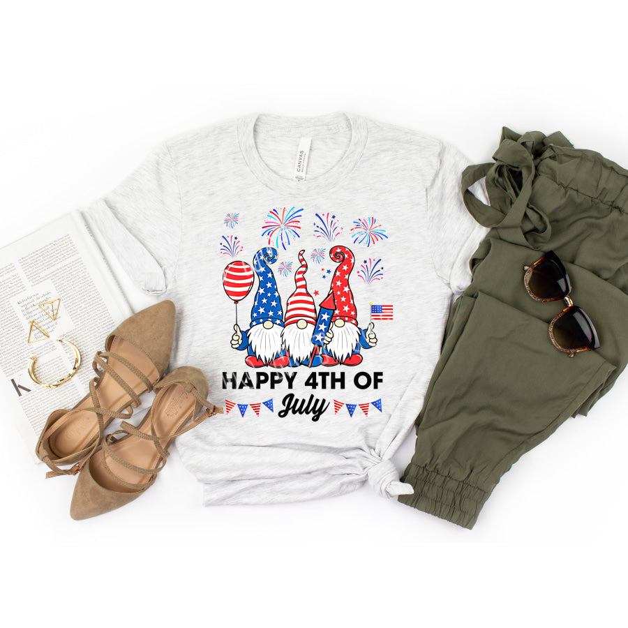 PREORDER Custom Design T-Shirts - Happy 4th Gnomes - ETA 4-6 weeks T Shirts