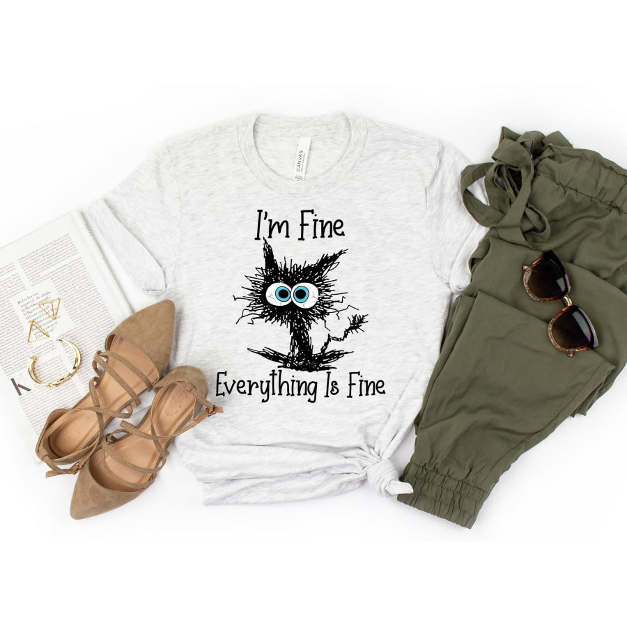 PREORDER Custom Design T-Shirts - I’m Fine - ETA 4-6 weeks T Shirts