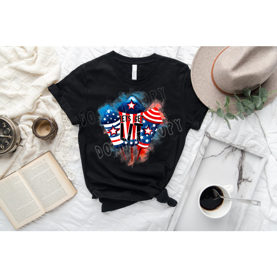 PREORDER Custom Design T-Shirts - Lets Get Lit RWB - ETA 4-6 weeks T Shirts