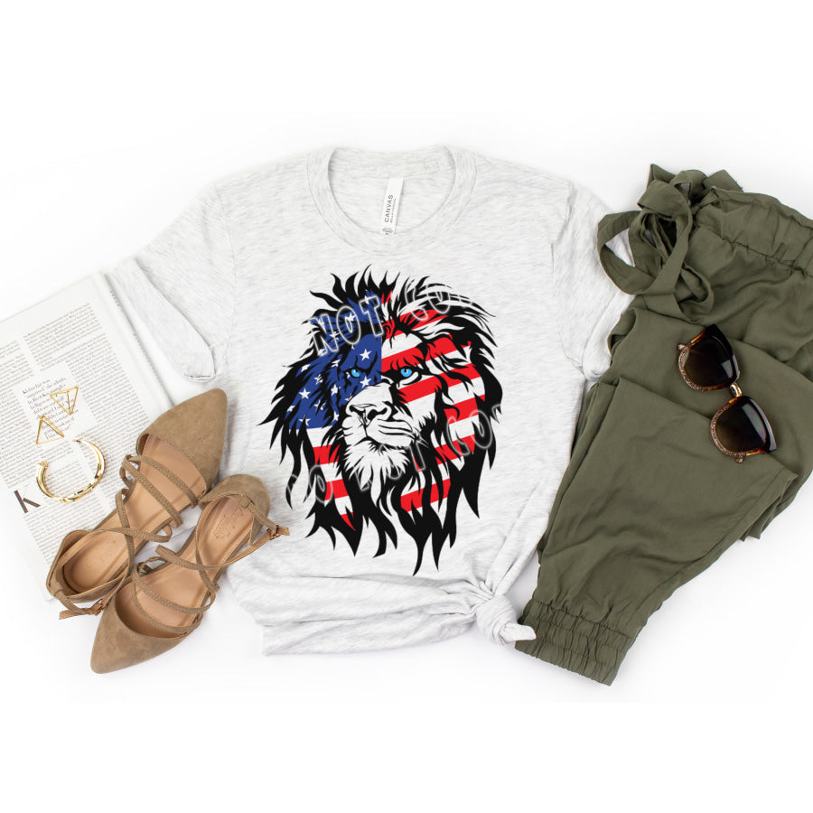 PREORDER Custom Design T-Shirts - RWB Lion - ETA 4-6 weeks T Shirts