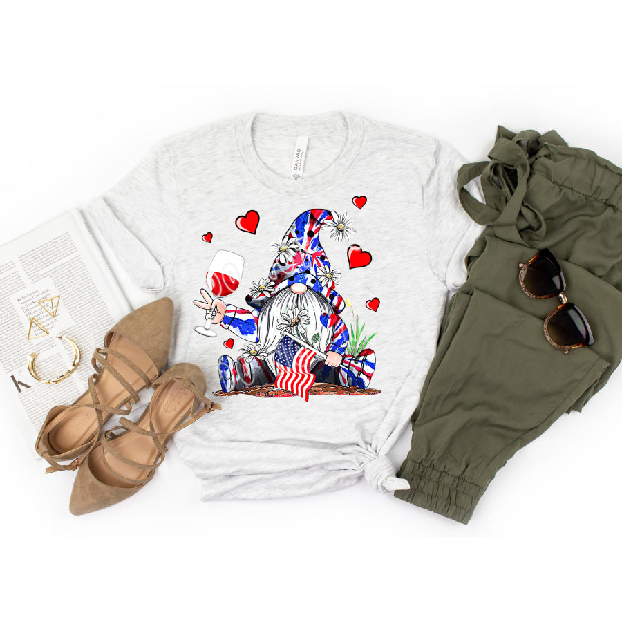 PREORDER Custom Design T-Shirts - RWB Wine Gnome - ETA 4-6 weeks T Shirts