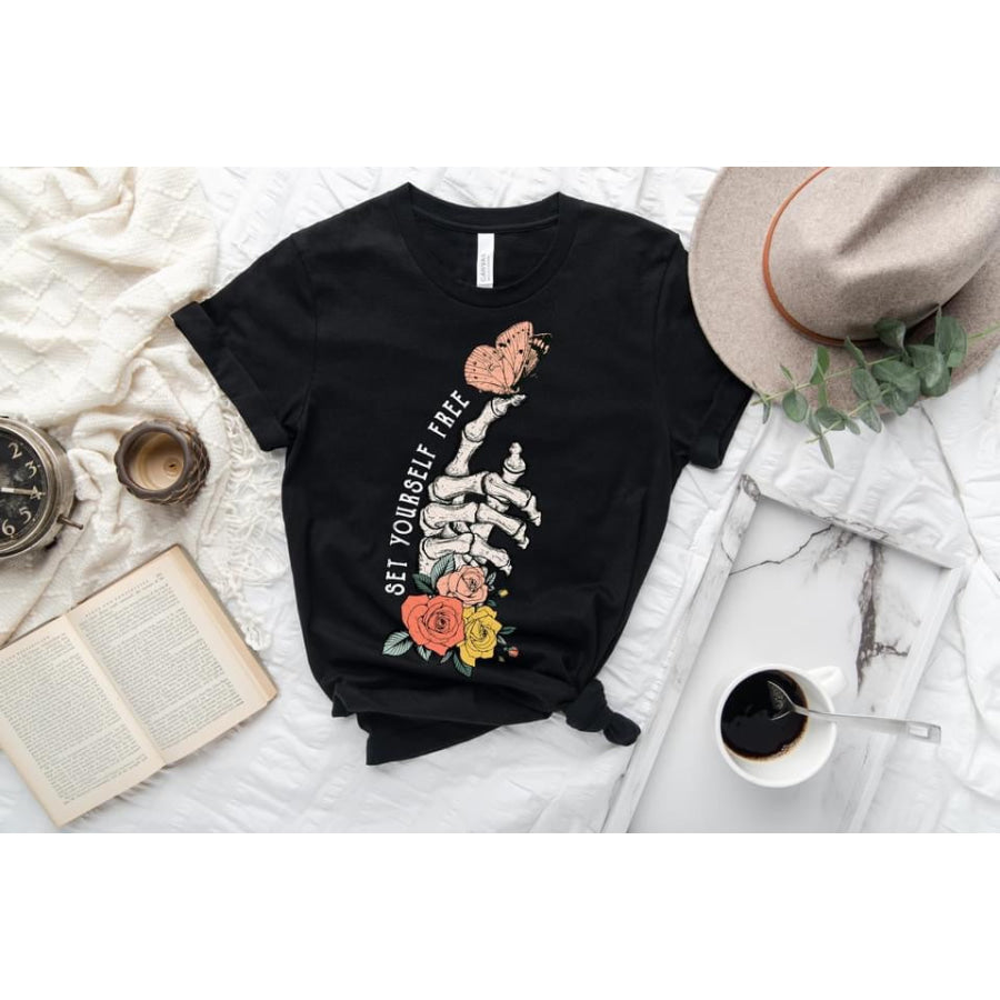 PREORDER Custom Design T-Shirts - Set Yourself Free - ETA 4-6 weeks Adult XS / White T Shirts