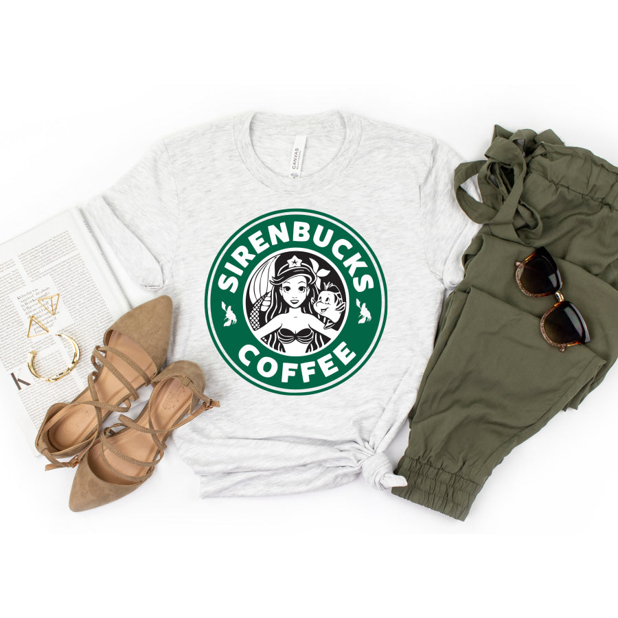 PREORDER Custom Design T-Shirts - Sirenbucks Coffee - ETA 4-6 weeks Adult XS / White T Shirts