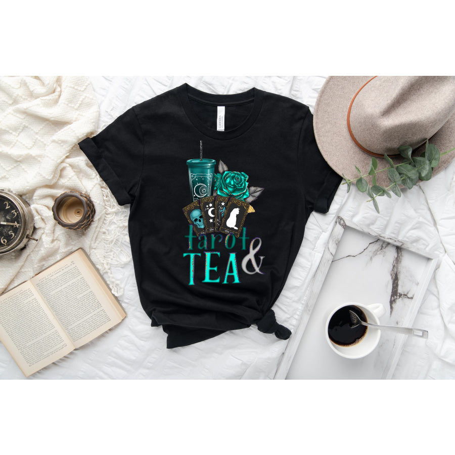 PREORDER Custom Design T-Shirts - Tarot &amp; Tea - ETA 4-6 weeks Adult XS / White T Shirts