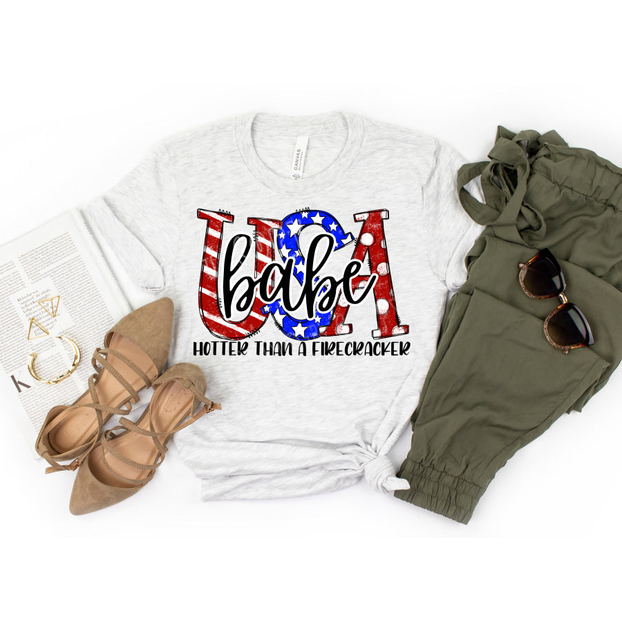 PREORDER Custom Design T-Shirts - USA Babe - ETA 4-6 weeks T Shirts