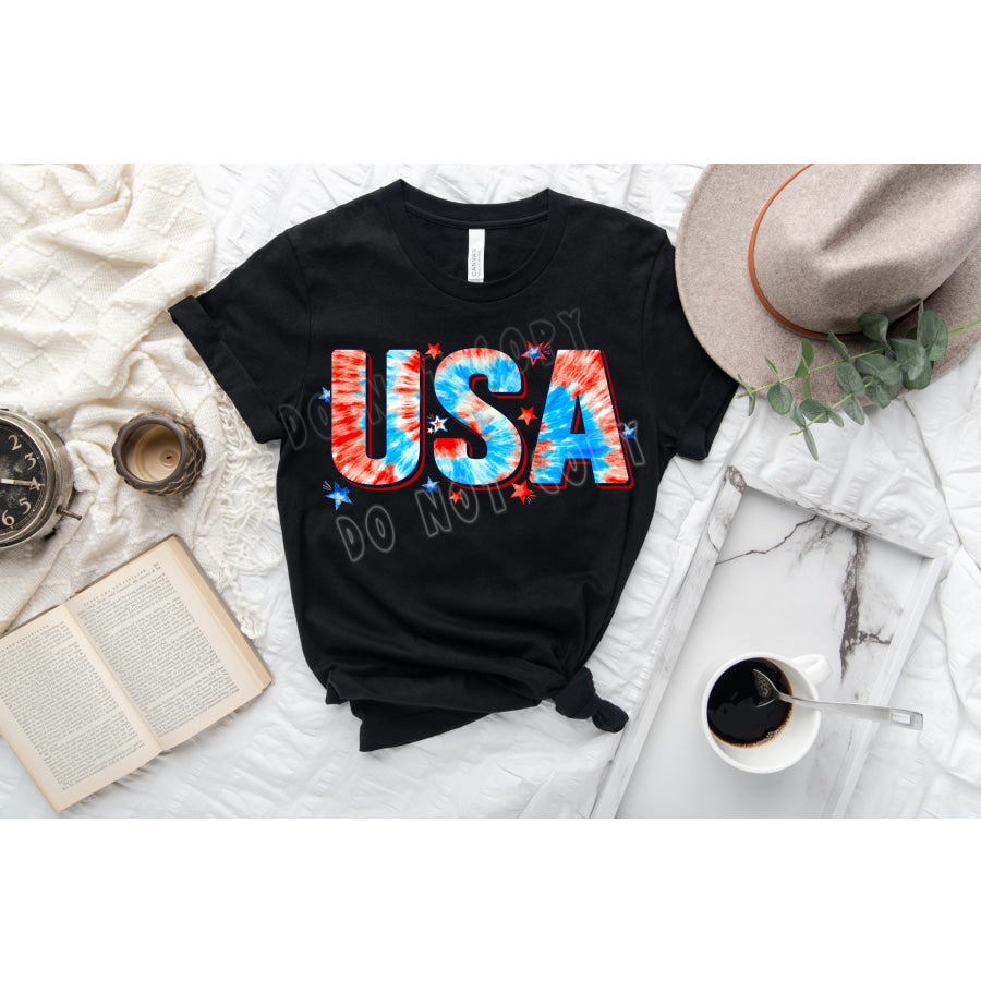 PREORDER Custom Design T-Shirts - USA Tie Dye - ETA 4-6 weeks T Shirts
