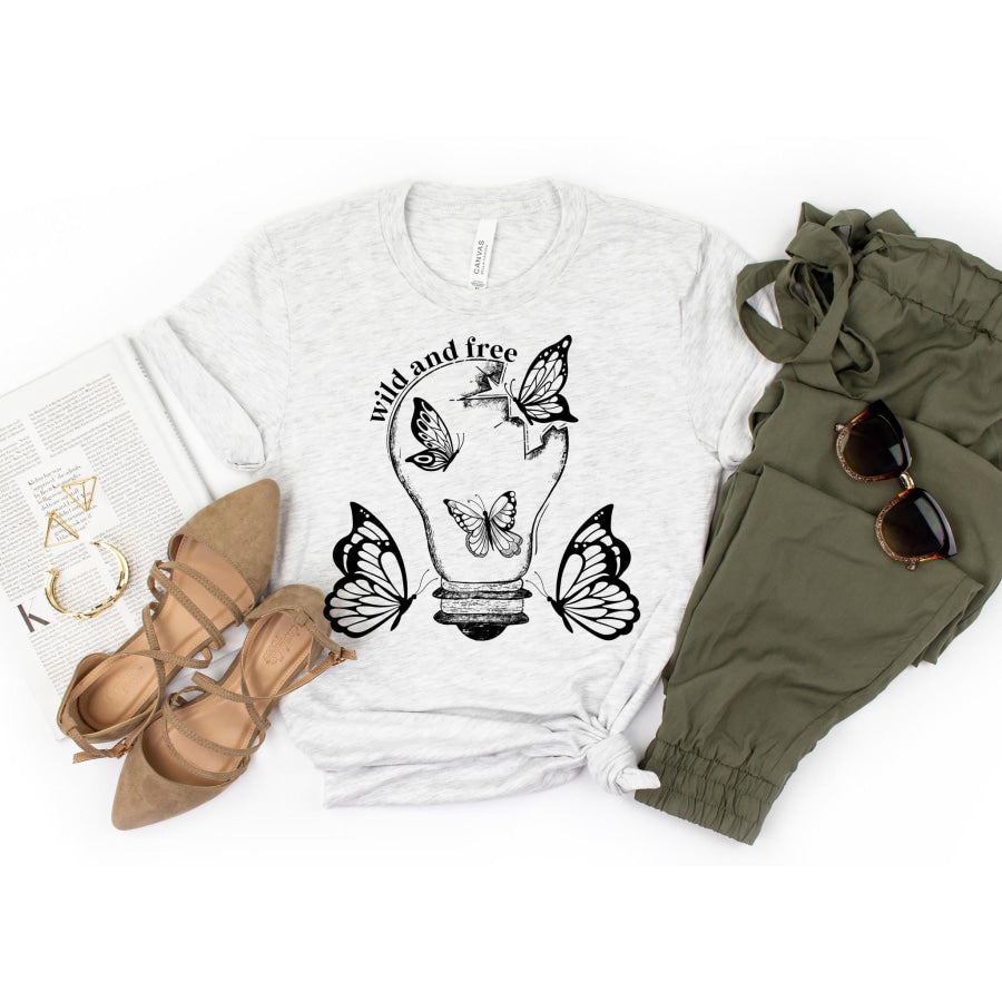 PREORDER Custom Design T-Shirts - Wild And Free - ETA 4-6 weeks T Shirts