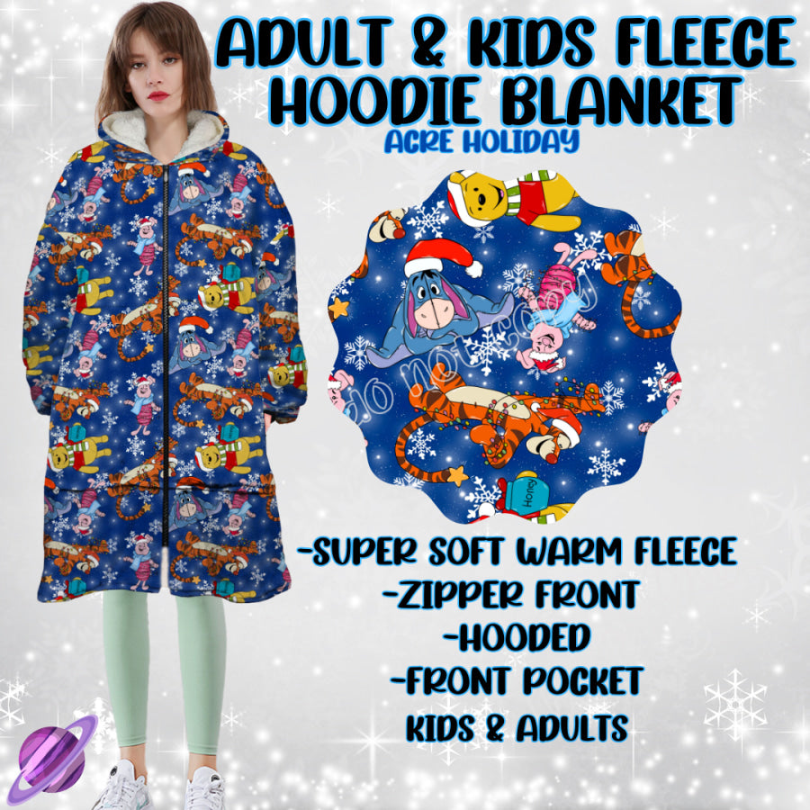 Preorder Custom Design Zip Up Hoodie Blankets - ADULT - Closes 30 Sep - ETA late Dec 2024 Blanket Hoodie