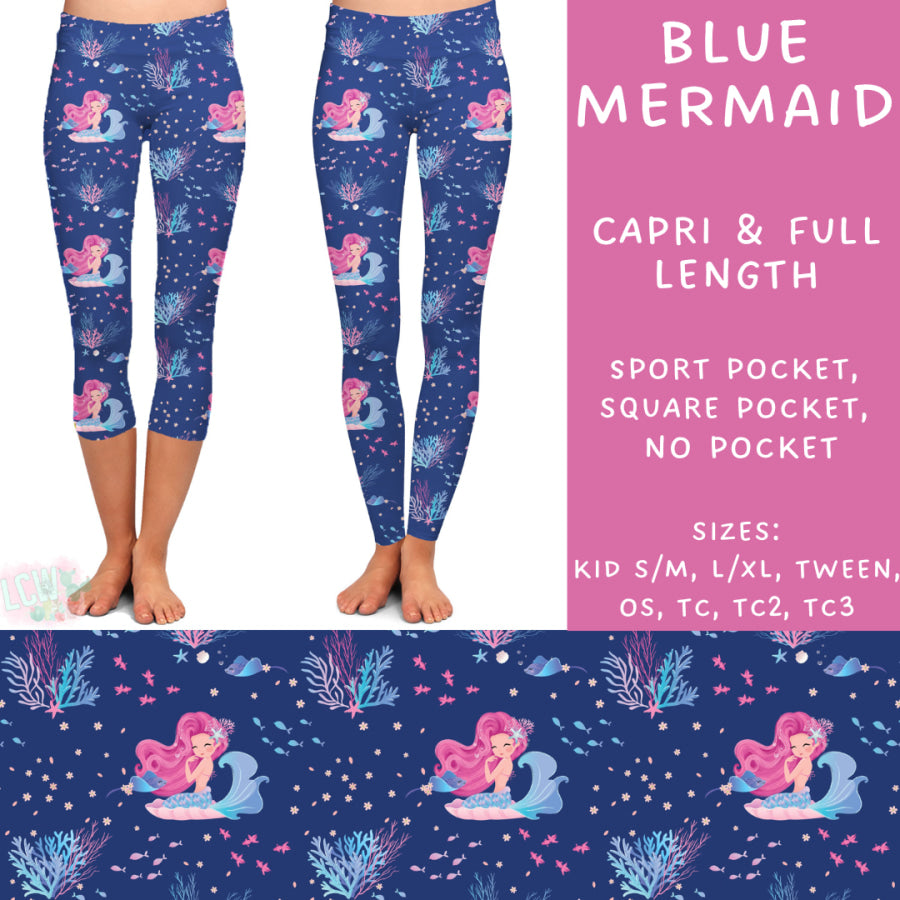Preorder Custom Dresses / Leggings - Blue Mermaid - Closes 12 Jul - ETA early Nov 2024 Leggings