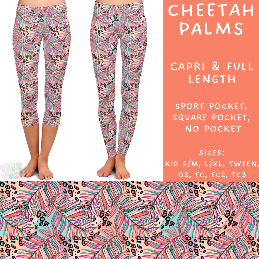 Preorder Custom Dresses / Leggings - Cheetah Palms - Closes 12 Jul - ETA early Nov 2024 Leggings