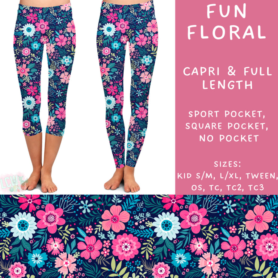 Preorder Custom Dresses / Leggings - Fun Floral - Closes 12 Jul - ETA early Nov 2024 Leggings