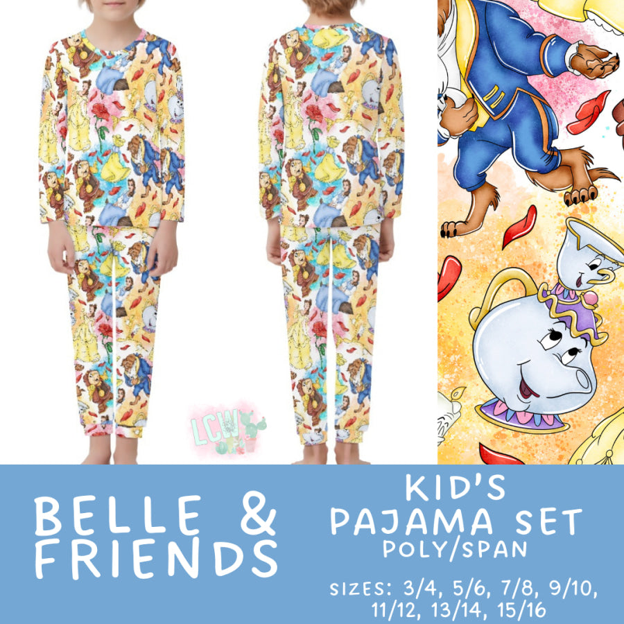 Preorder Custom Family Pyjama Sets - Belle and Friends - Closes 21 Feb - ETA mid May 2025 Pyjamas